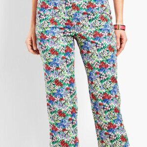 Talbots Floral Cropped Pants in Multicolor